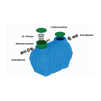 Zbiornik podziemny 2500L BOLT deszczówka MOJA WODA